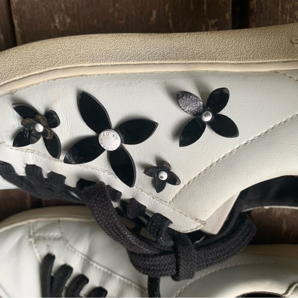 Michael Kors Lola Womens Black and White Casual Sneaker Size 8 - Picture 8 of 11